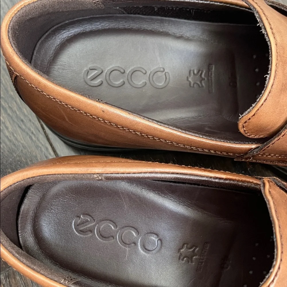 Ecco Tan Leather Penny Loafers